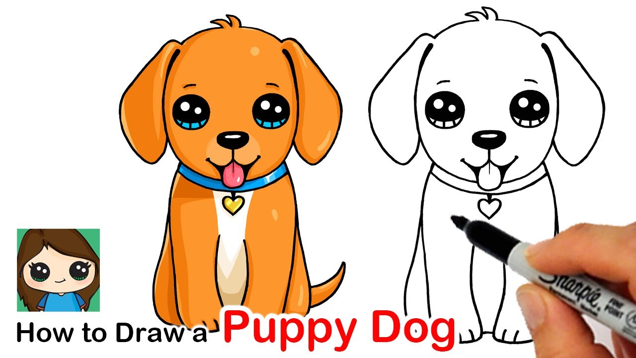 Cute puppy sketch Drawing by Keetz Vish - Pixels